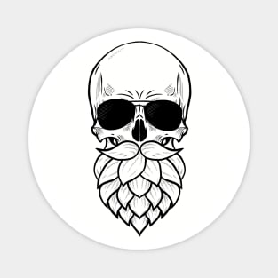 Hop Bearded Skull Magnet